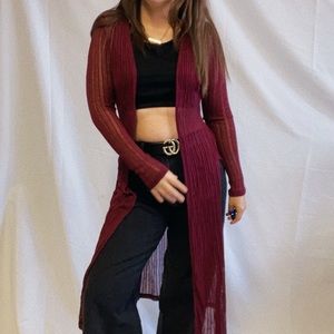 light weight Burgundy cardigan